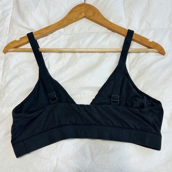 SKIMS Fits Everybody Crossover Bralette Unlined Black Size 2X - Picture 5 of 7